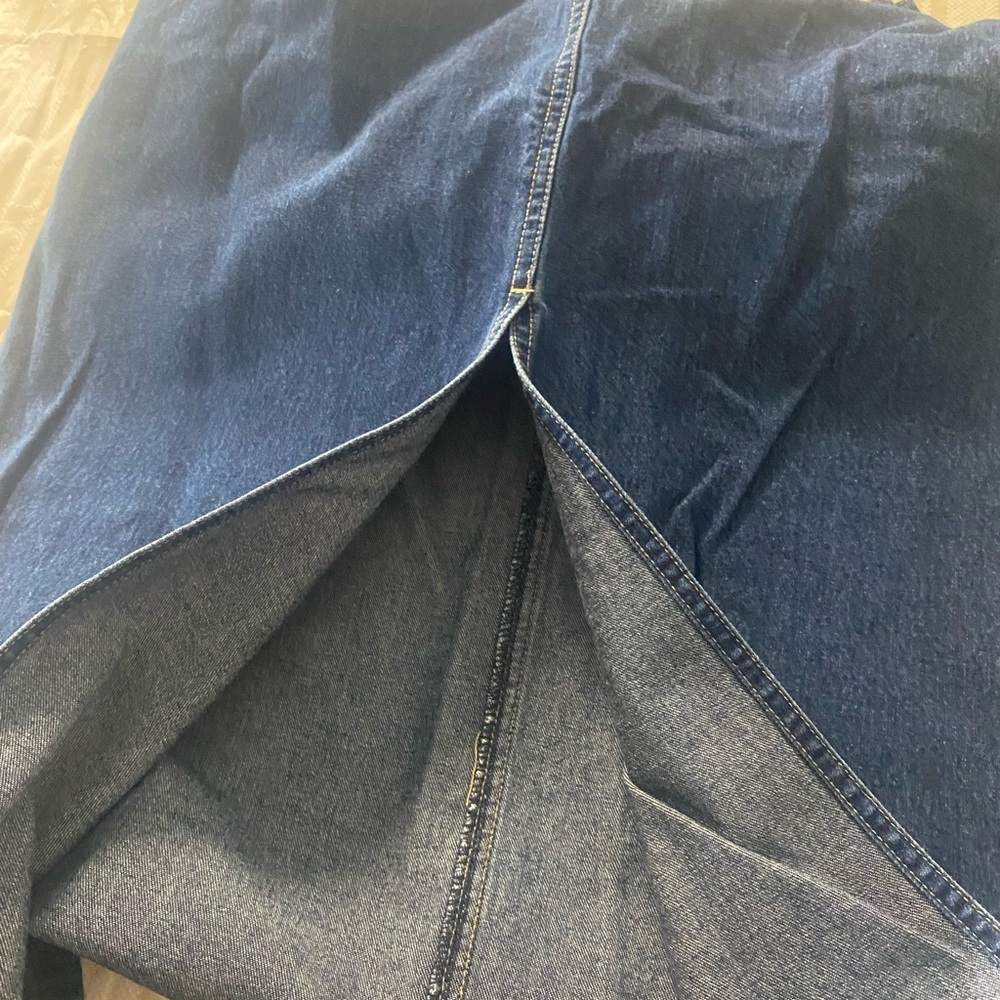 Liz Claiborne vintage Blue Denim long skirt petite 8P - Picture 4 of 6